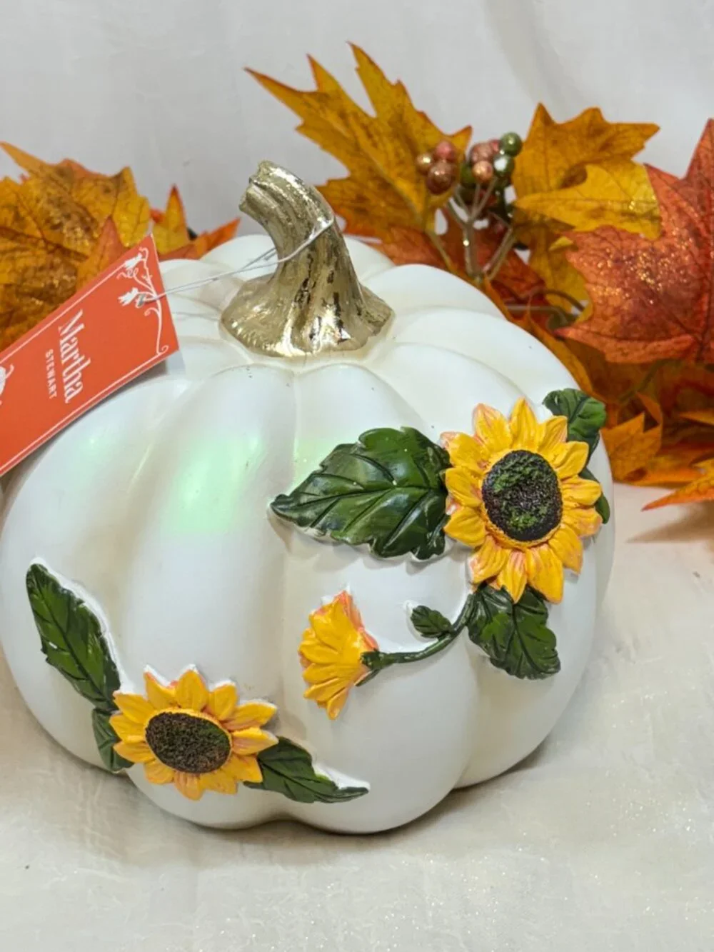 Martha Stewart Home Dimensional Sunflowers Flower Pumpkin Thanksgiving Fall